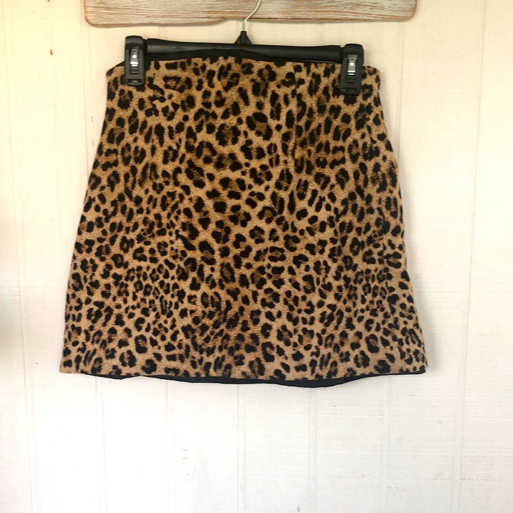 Zara leopard print skirt